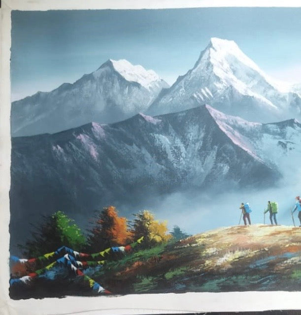 Handmade Mount Annapurna and Fishtail mountain