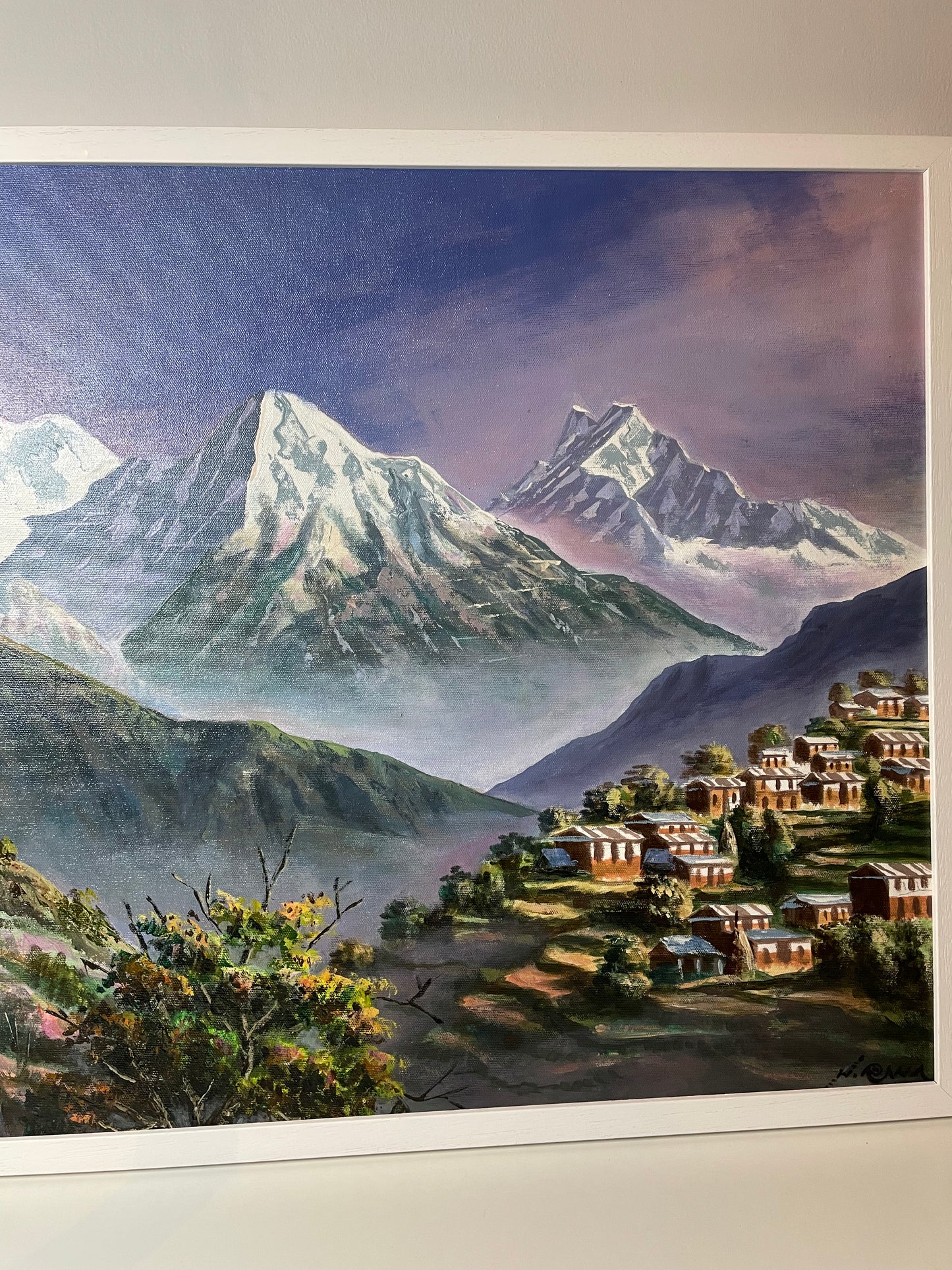 Mount Annapurna Grandeur – Large Himalayan Mountain original Acrylic Painting