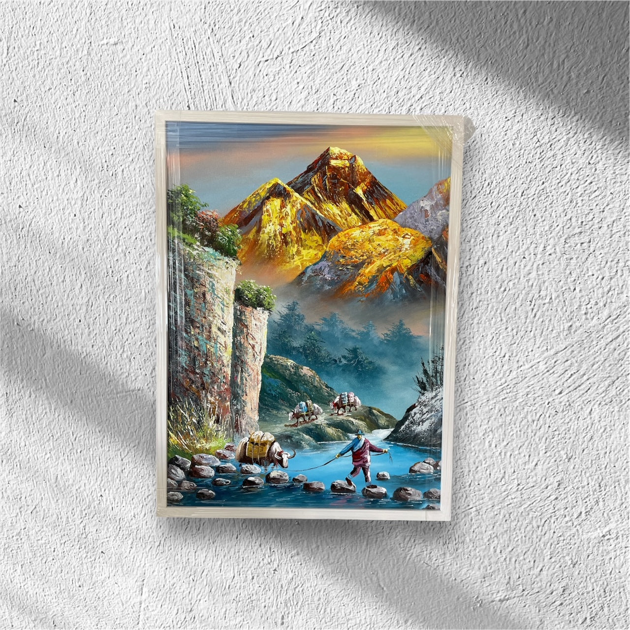 Mount Everest & Yak Original hand Painting