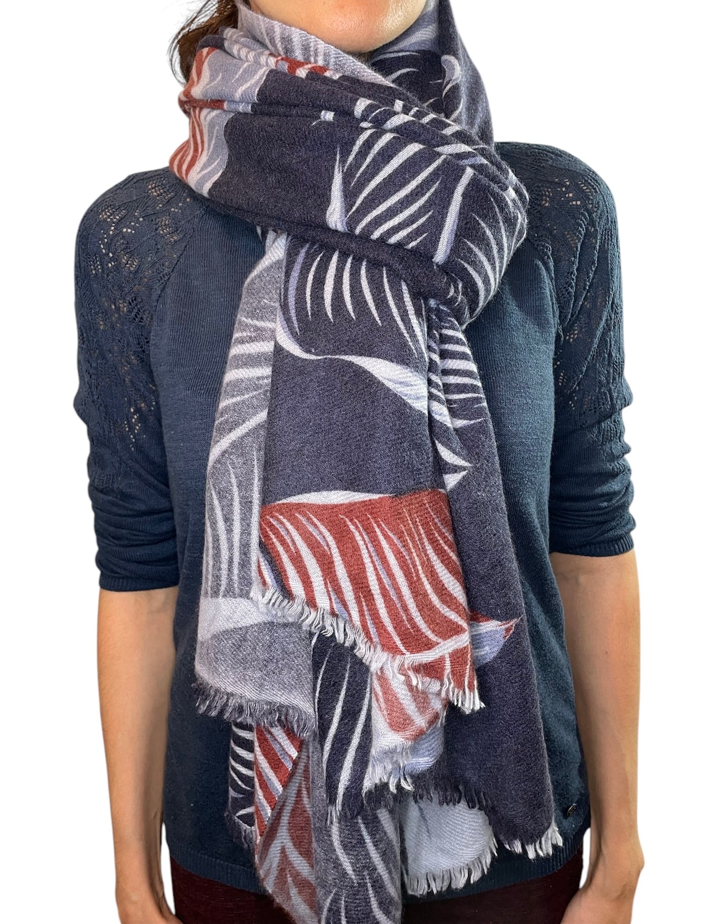 Cashmere Twill Print Shawl