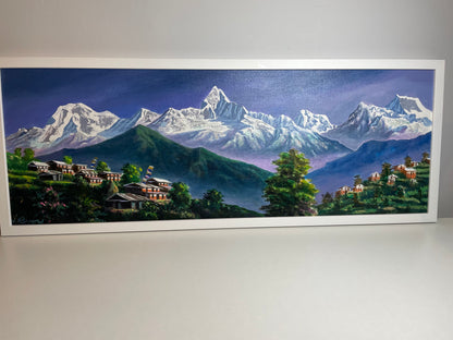 Sacred Peaks of the Annapurna Range – Machhapuchhre & Annapurna original Acrylic Art