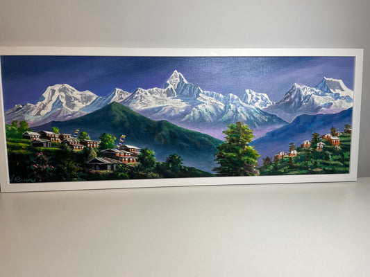 Sacred Peaks of the Annapurna Range – Machhapuchhre & Annapurna original Acrylic Art