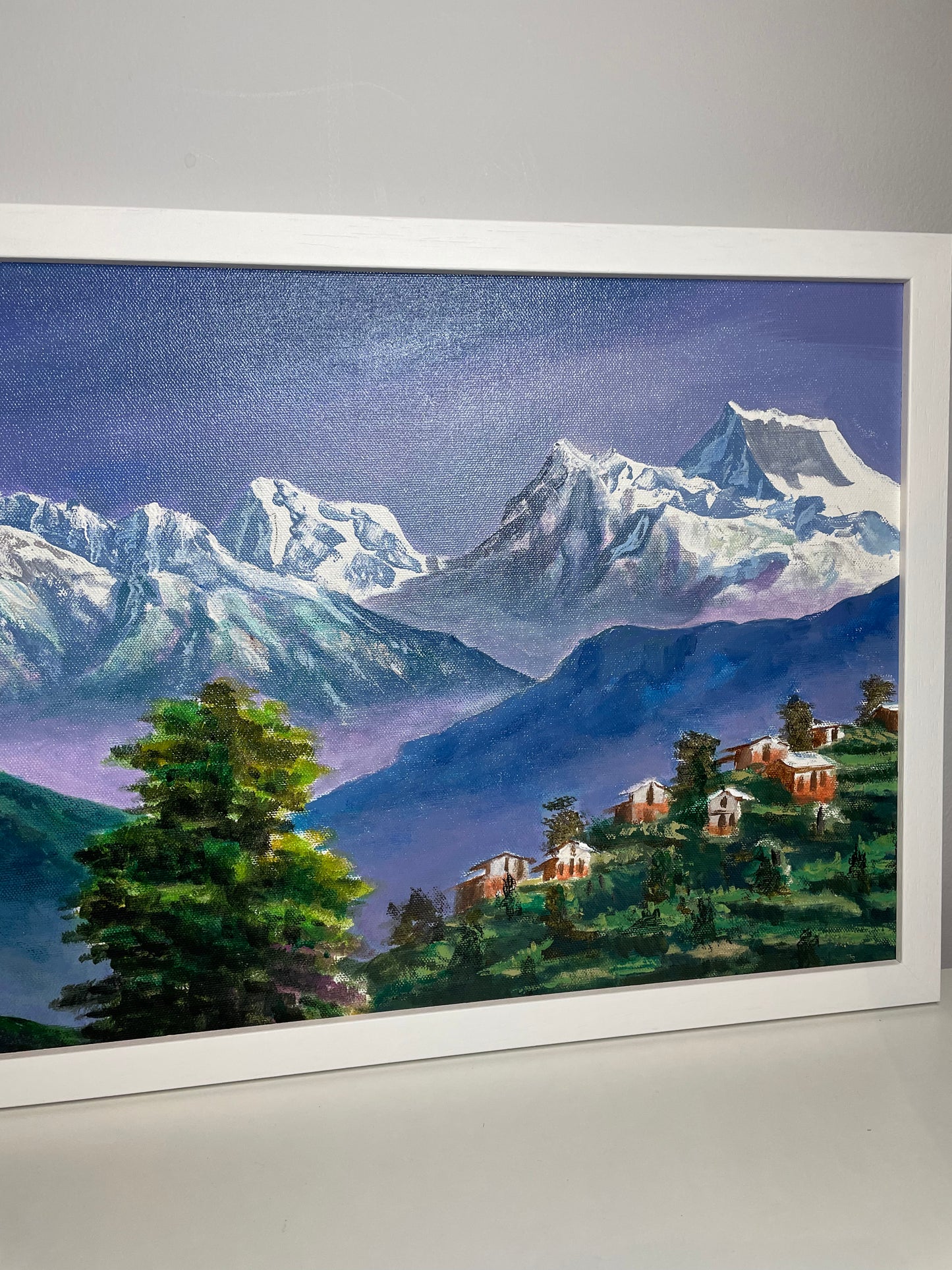 Sacred Peaks of the Annapurna Range – Machhapuchhre & Annapurna original Acrylic Art