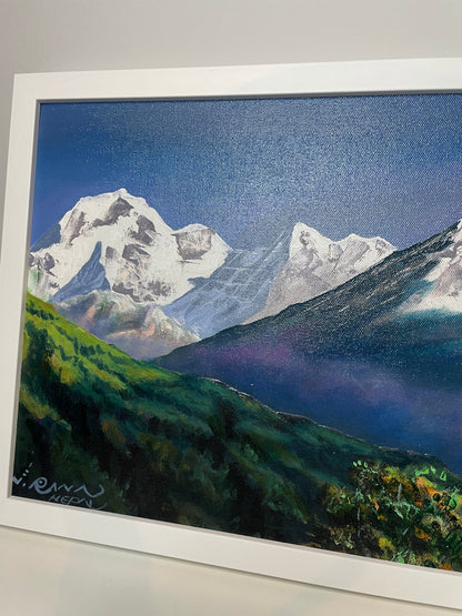Sacred Peaks of the Annapurna Range – Machhapuchhre & Annapurna Acrylic Art