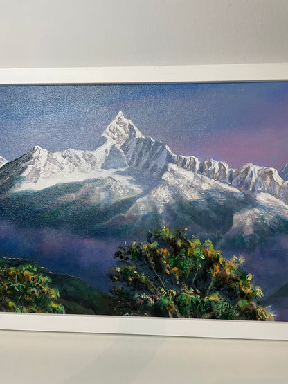 Sacred Peaks of the Annapurna Range – Machhapuchhre & Annapurna Acrylic Art