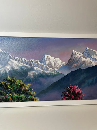 Sacred Peaks of the Annapurna Range – Machhapuchhre & Annapurna Acrylic Art