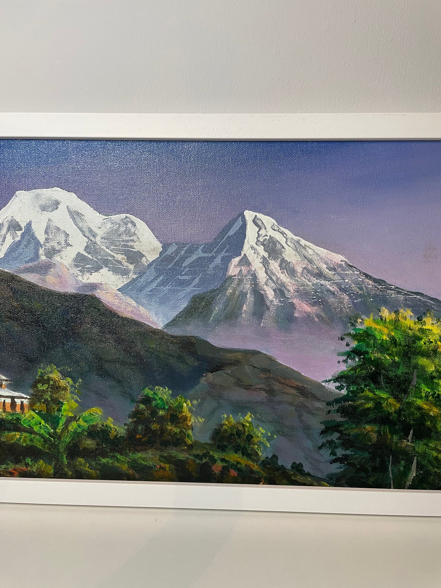 Mount Annapurna Majesty Handmade Acrylic Himalayan Painting.