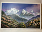 Mount Annapurna Grandeur – Large Himalayan Mountain original Acrylic Painting