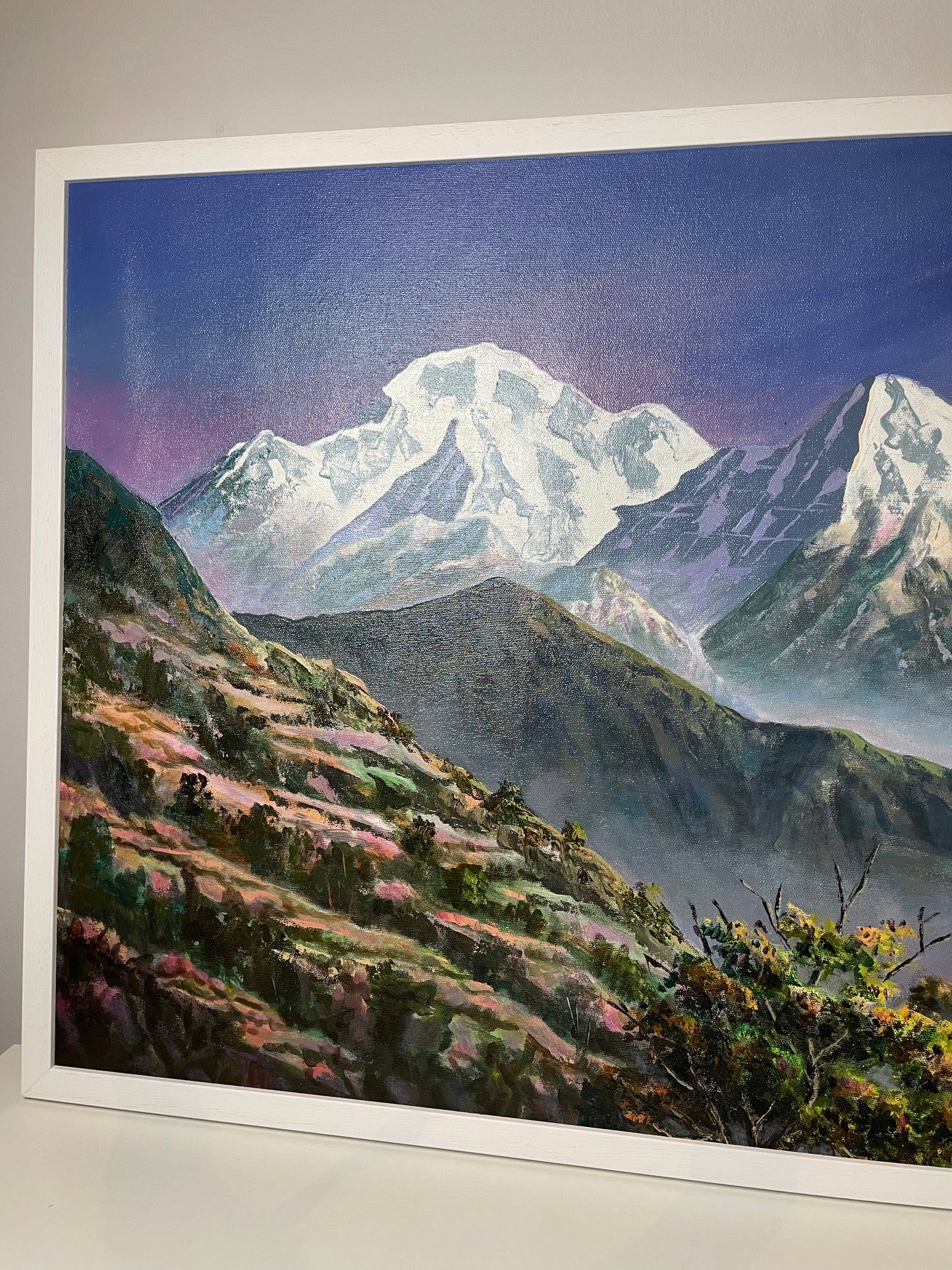 Mount Annapurna Grandeur – Large Himalayan Mountain original Acrylic Painting