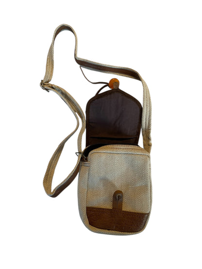 Mini Hemp, Cotton & Leather Mix Bag – Compact & Stylish