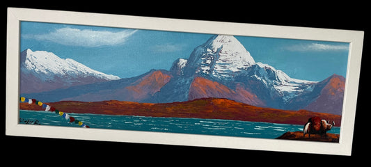 Mount Kailas Hand-Painted Spiritual Himalayan Art