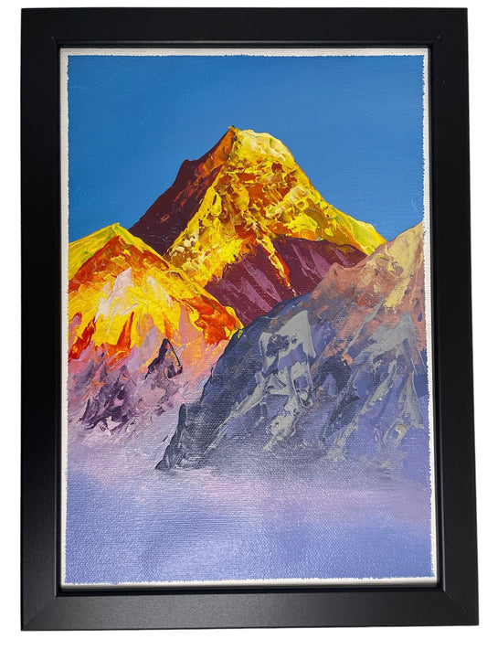 Mount Everest at Dawn Hand-Painted Landscape
