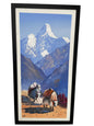 Yak Caravan in the Himalayas Hand-Painted Artwork