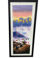 Mountain Painting with Custom Black Frame