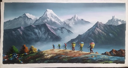 Handmade Mount Annapurna and Fishtail mountain