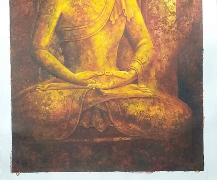 Handmade Acrylic Buddha Paining