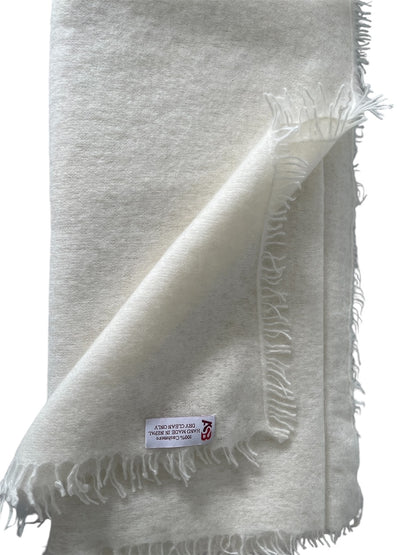 Pure 100% Cashmere Knitted Felted 8GG Shawl