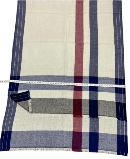 Pure Cashmere Herrinbone Stripe shawl