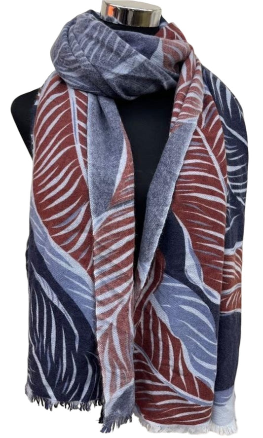 100% Cashmere Twill Print Shawl