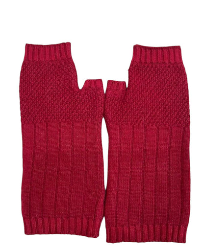 100% Cashmere Fingerless Gloves.