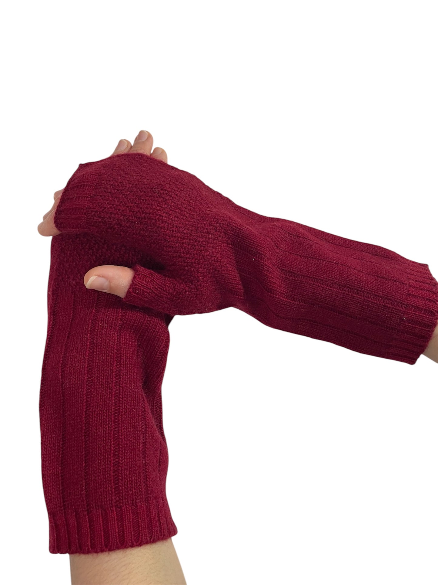 100% Cashmere Fingerless Gloves.