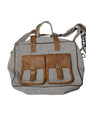 Hemp, leather & cotton laptop bag compact & stylish