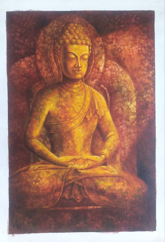 Handmade Acrylic Buddha Paining